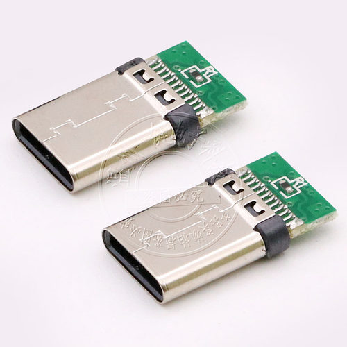 USB3.1C转接头Type-C 24P公头带PCB板连接器快充接口公座正反插 - 图3