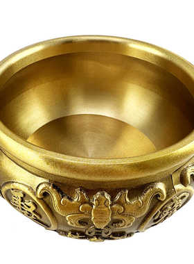 星座缘黄铜聚宝盆摆件客厅存钱罐