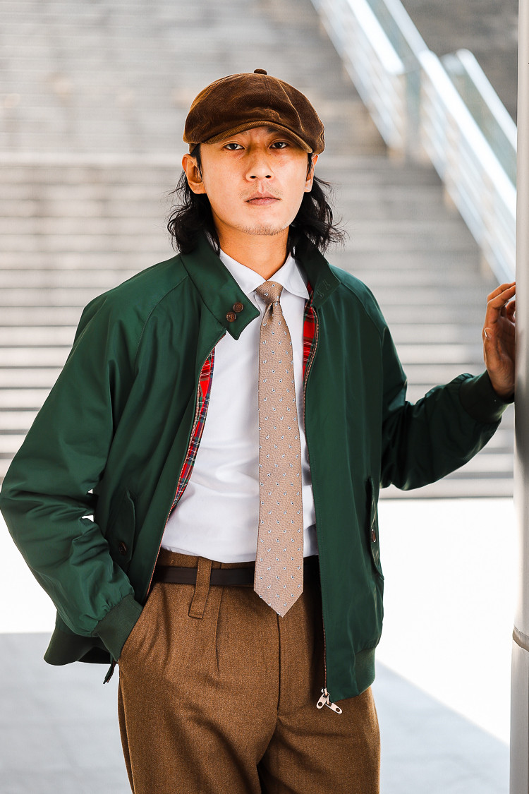 harington哈灵顿g9夹克 美式复古防风棉质英伦绿 休闲外套男立领