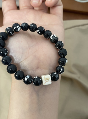 乔治姐姐/黑色新中式国风天然石气质小众手链甜美闺蜜礼物手链