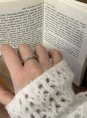 乔治姐姐/复古星星戒指朋克做旧ins食指戒开口戒可调节小众素圈戒