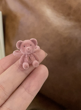 乔治姐姐/小熊可爱少女甜美戒指植绒甜美ins风气质百搭开口开口戒