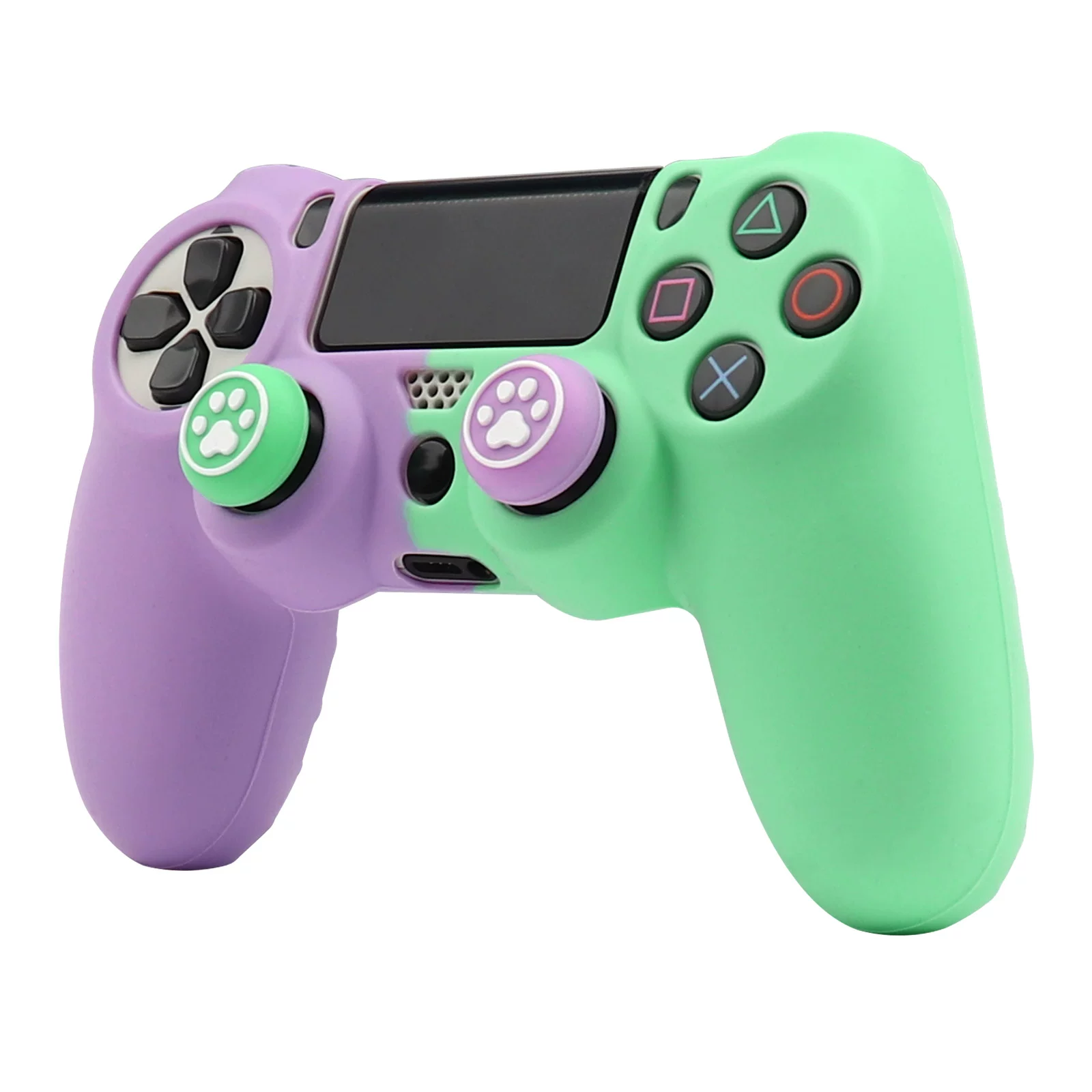 PS4 ручка защитный чехол мягкий силикон нескользящий милый конфетный цвет PlayStation4 PS4 кошачьи коготки джойстик шапка