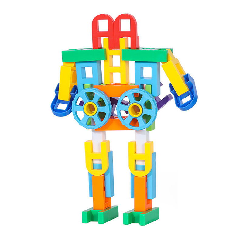 儿童幼儿园益智拼插积木好乐玩具拼图拼装3到6岁男孩女孩塑料方块 - 图3