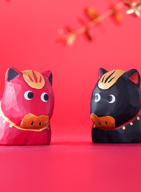 【大美术馆】十二生肖小红马摆件