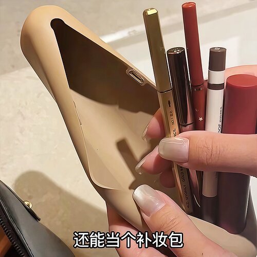 终于有人设计出来了！硅胶化妆刷收纳包磁吸便携小型防尘刷子包女 - 图3