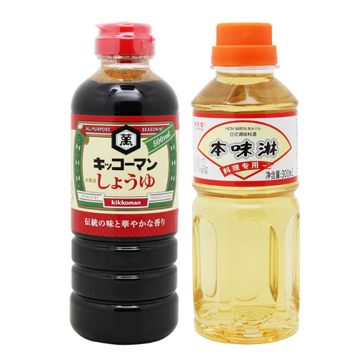 日本万字浓口酱油+锦味馆味淋 味啉寿喜烧寿喜锅调料牛肉饭照烧汁 - 图0