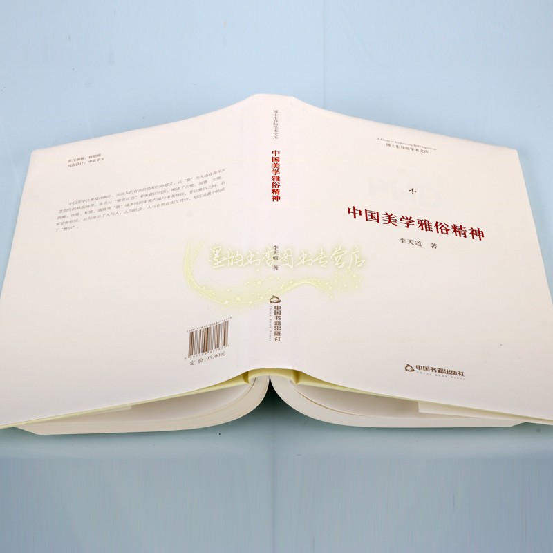 中国美学雅俗精神  博士生导师学术文库  李天道 著  哲学和宗教美学  中国书籍出版社