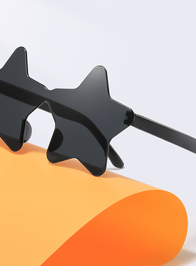 新款跨境五角星太阳镜糖果色