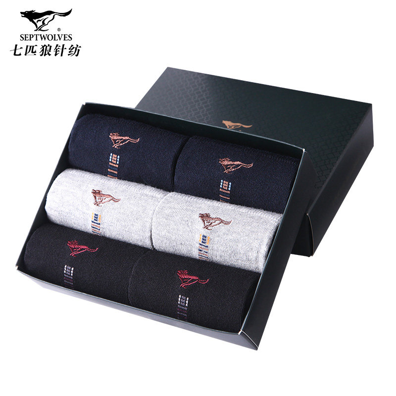 七匹狼男士四季薄款透气基础休闲袜 七匹狼德立德短袜/打底袜/丝袜/美腿袜