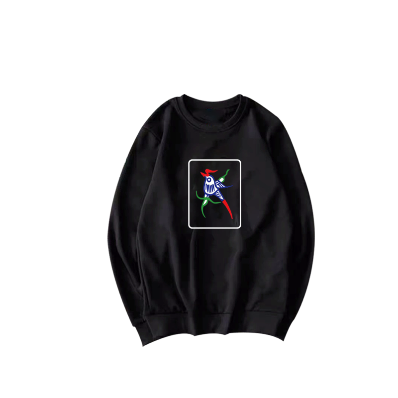 麻将男女个性团体服装定制圆领卫衣 简绒卫衣