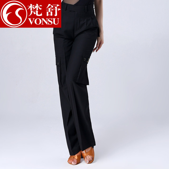 Fan Shu Latin Dance Costume Pocket Pants Square Dance