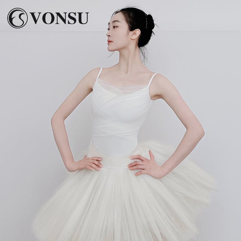 vonsu梵舒24年新款芭蕾舞练功服空中瑜伽服体操服连体服成人女 - 图2