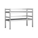 Fenced stainless steel kitchen storage rack microwave oven rack household storage rack multifunctional storage rack layer rack cabinet