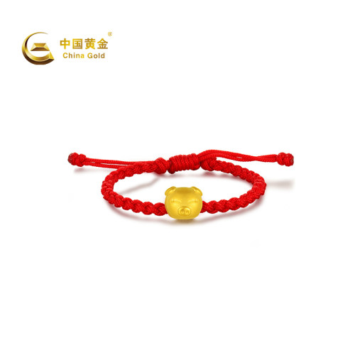 【中国黄金官方店】十二生肖串珠宝宝吊坠首饰小众不含配绳 - 图0