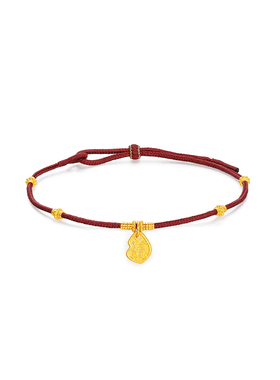 【中国黄金官方店】古法平安喜乐手串简约新品时尚气质首饰送女友