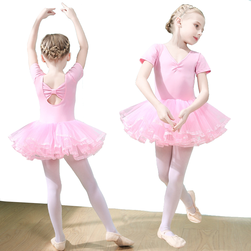 Girl Kids Children Ballet Leotard Dancewear Dress Tutu Skirt-图3