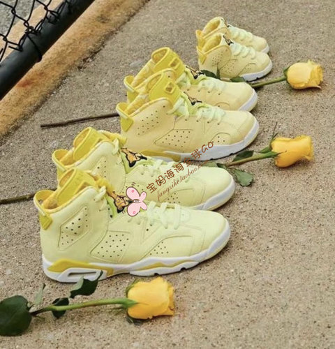 现货 美英JORDAN Retro 6童鞋男女童运动鞋高帮篮球鞋乔6 AJ6 - 图1