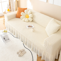Sofa Cover All-bag Universal Set All Season Versatile Sloth Universal Sloth Non-slip Foam Yarn Cream Windfall Winter Elastic Sofa Cover