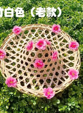 斗笠帽镂空竹编舞蹈道具广场舞俏江南道具红山果成人儿童表演竹帽