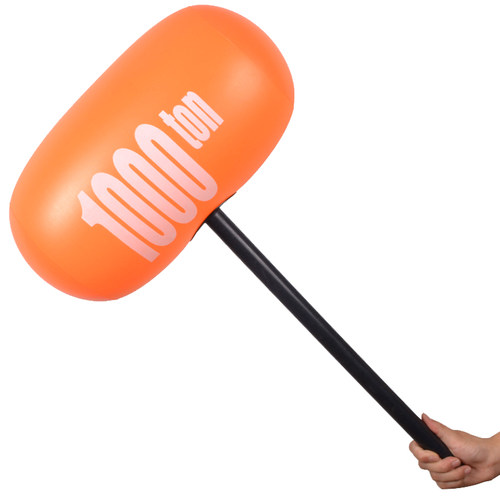 网红充气锤LOGO定制PVC锤子充气黑色千吨硬柄锤婚庆道具亲子互动 - 图2
