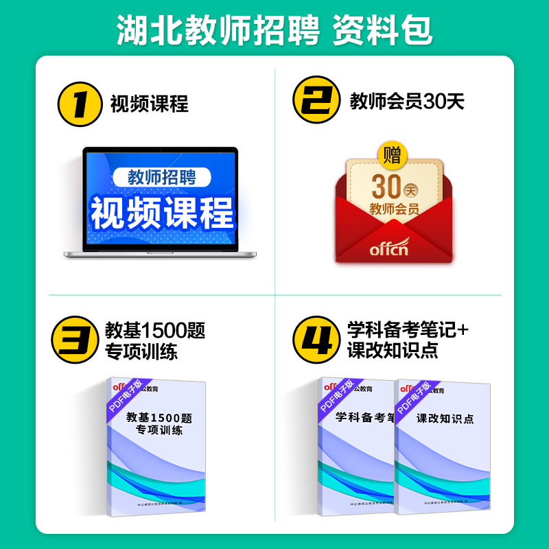 中公教师招聘2024年湖北省教招考试专用教材中学小学幼儿园教育综合知识真题试卷农村义务教学学科专业知识语文数学新机制考编用书-图0