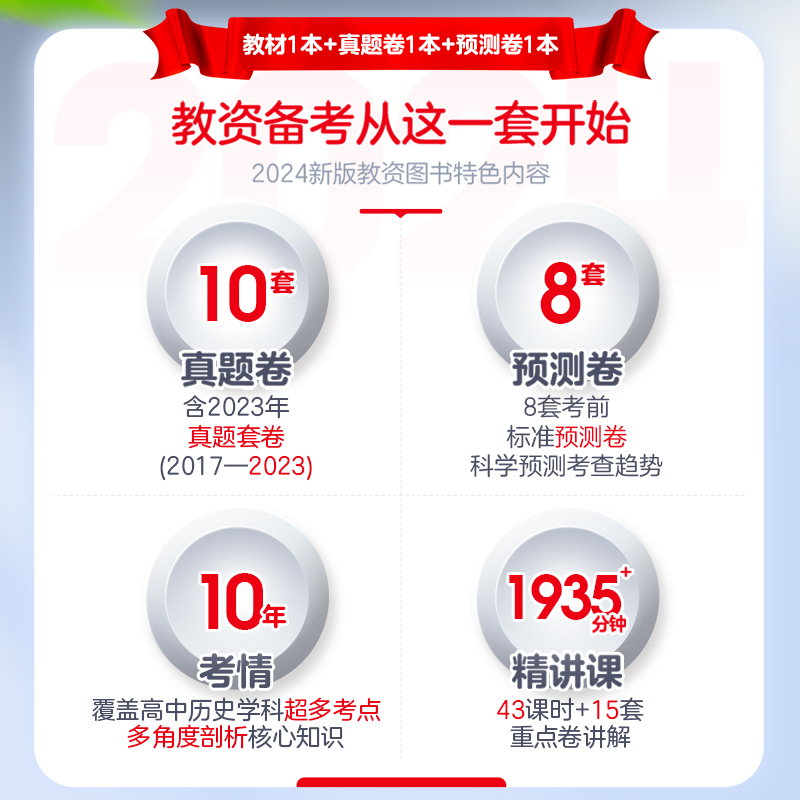 中公教资高中历史教资考试资料中学2024年教师证资格用书国家教师资格考试专用教材综合素质教育知识与能力历年真题试卷教师资格证-图1