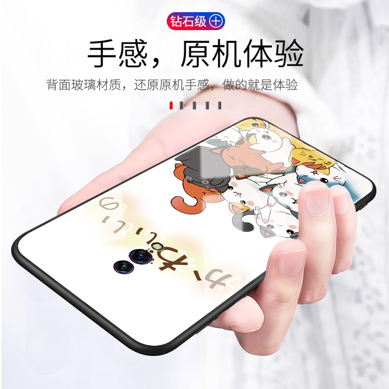 OPPOk3手机壳ooppK3卡通OPPO K3玻璃壳欧珀k3防摔oppi可爱opp0k3创意pcgtoo少女款oppek3全包边。oppK3网红-图3