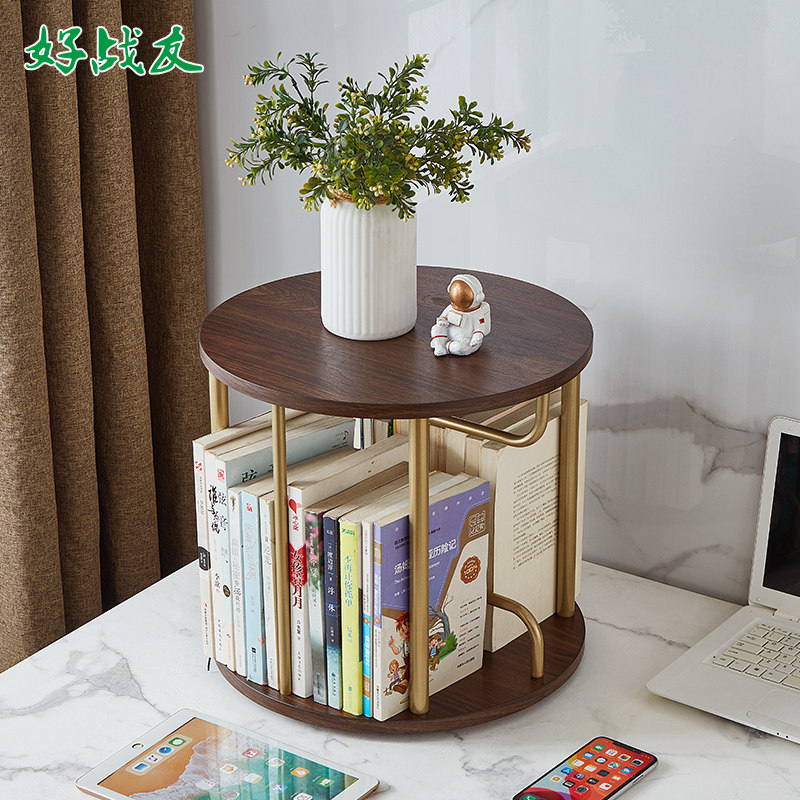 好战友桌面书架小型旋转书架轻奢办公桌收纳架简易学生桌上置物架,淘宝优惠券,粉丝福利购,淘宝优惠卷