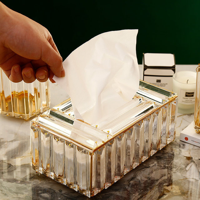 Tissue box crystal glass paper box