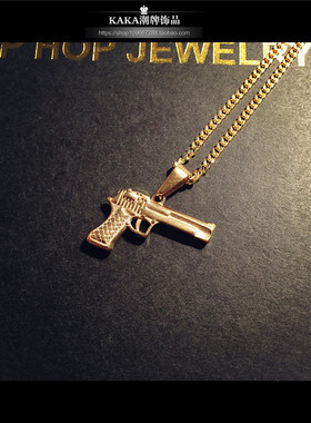 嘻哈风酒吧配饰吊坠项链