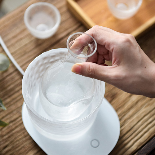 手工云雾玻璃小酒杯加厚清酒杯白酒杯古风酒具套装一两杯酒壶酒盅 - 图0