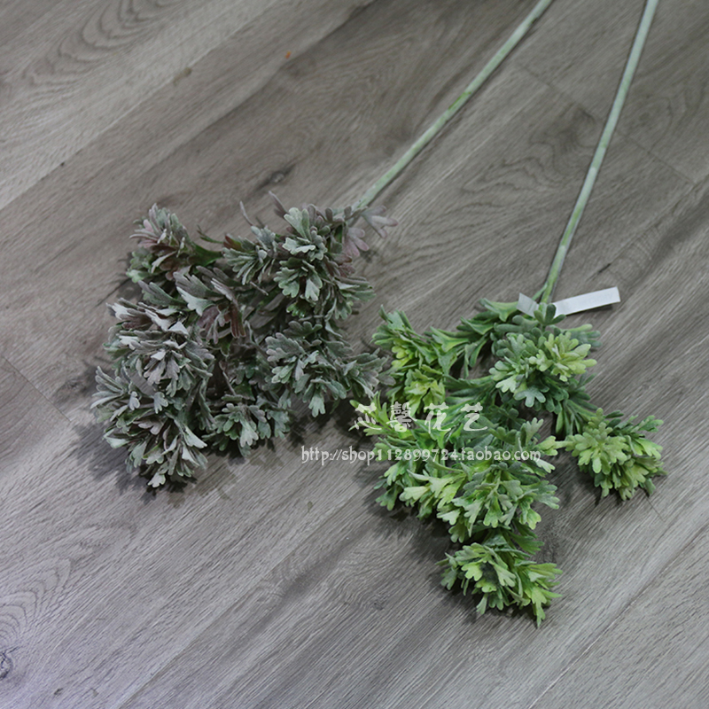 芙蓉草仿真假草芙蓉菊银叶菊室内客厅装饰植物墙田园家居配材绿植