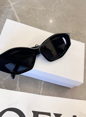 法式复古新款多边形墨镜女多边形