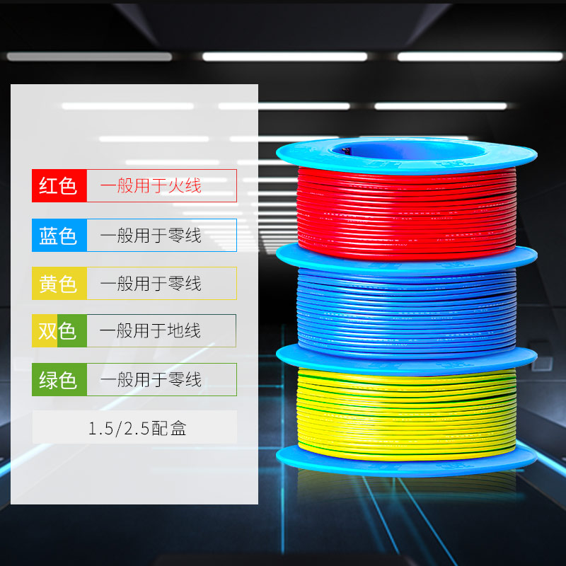 远东电缆WDZA-BYJ(F)-2.5平方铜芯低烟无卤阻燃A级单芯家装线电线 - 图0