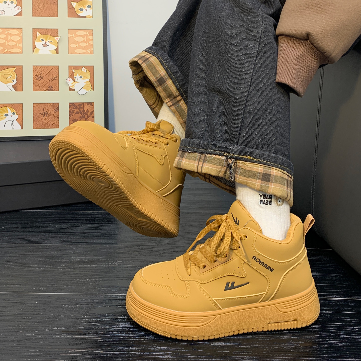 回力冬季高帮厚底增高板鞋男女情侣休闲鞋百搭经典通勤鞋运动鞋潮,淘宝优惠券,粉丝福利购,淘宝优惠卷