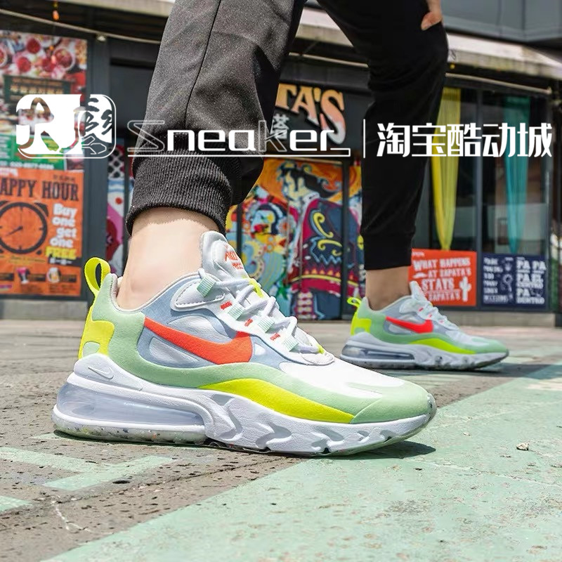 NIKE AIR MAX 270 REACT女子运动气垫跑鞋 CQ4805 CT1287 CI3899 - 图0