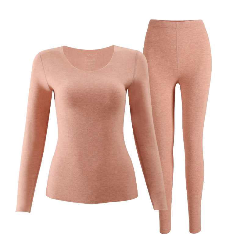 德绒无痕保暖蚕丝纯棉套装加绒内衣 怡唯雅保暖套装