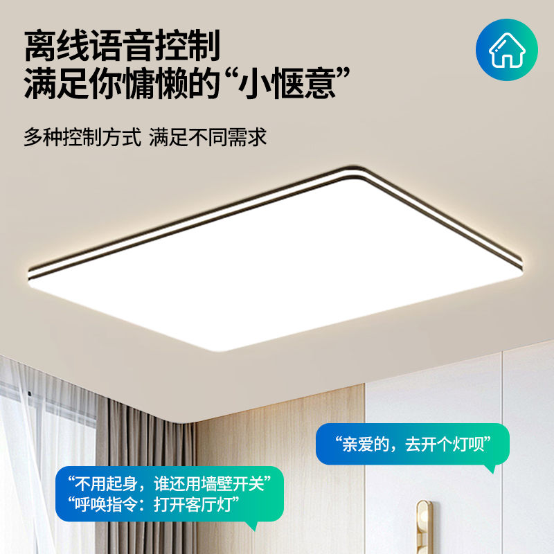 led吸顶灯简约现代大气2025新款客厅主灯卧室书房灯中山灯具全屋 - 图0