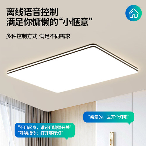 led吸顶灯简约现代大气2026新款客厅主灯卧室书房灯中山灯具全屋 - 图0
