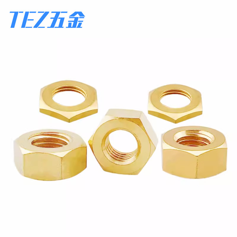 5/10/20/50/100 Pz DIN934 In Ottone Massiccio Rame Dado Esagonale - Foto 6