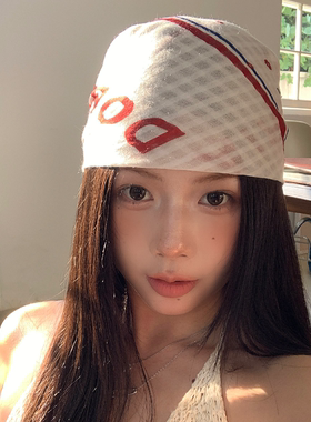 陈奶奶y2k美式复古字母包头巾