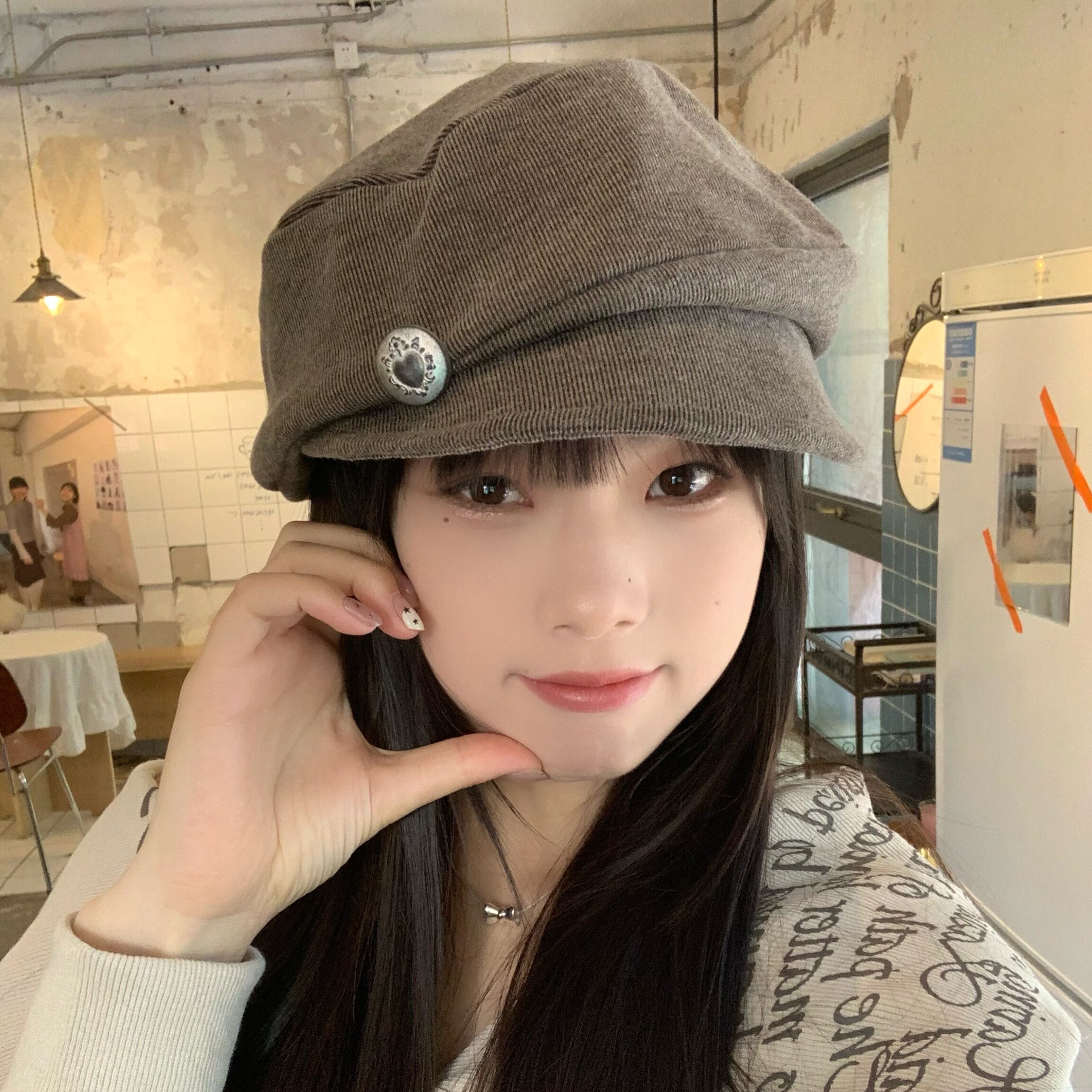 早秋清冷感~陈奶奶复古日系褶皱报童帽时尚百搭显脸小贝雷帽子女