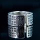Taoist ring men's 999 pure silver five thunder golden light curse Ziwei taboo fortune Zhao Gongming live mouth 925 sterling silver ring