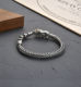 Ethnic style 925 silver hand-woven bracelet for men and women