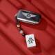 Personalized Mahjong Fafa keychain sterling silver high-end car key pendant pendant red Chinese fortune gift for men and women