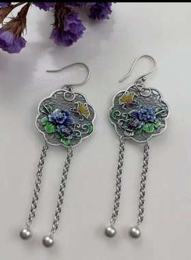 民族风925银长款毛衣链女古风