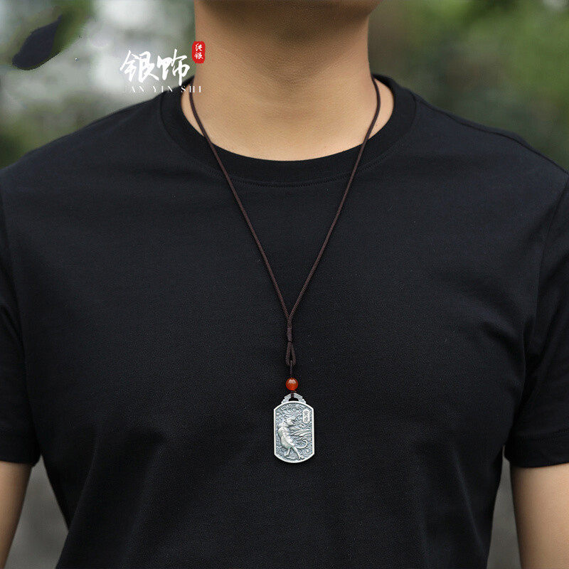 十二生肖吊坠古法仿纯银999足银鼠牛虎兔龙蛇马羊猴鸡狗男女项链,淘宝优惠券,粉丝福利购,淘宝优惠卷