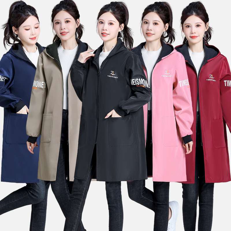 韩版加绒加厚罩衣成人男女士防水防油秋冬外穿长袖围裙工作服外套,淘宝优惠券,粉丝福利购,淘宝优惠卷