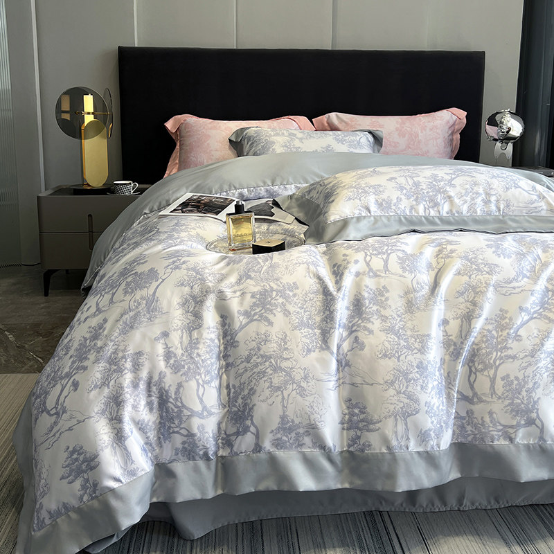 夏季轻奢天丝四件套真丝高级床单 莱美秋床品套件/四件套/多件套